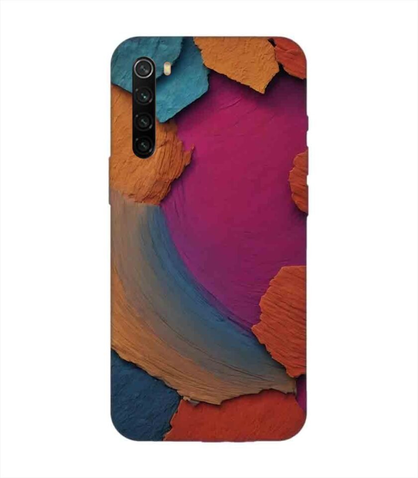 Custom Printed Case Cover for Xiaomi Redmi Note 8 Closeup Color Textured Surface