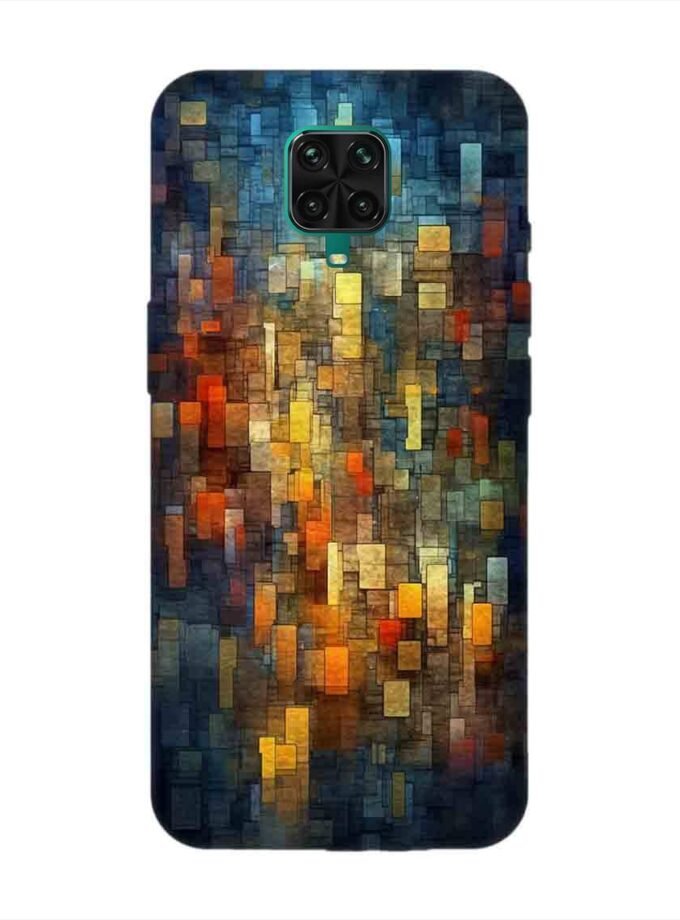 Custom Printed Case Cover for Xiaomi Redmi Note 9 Pro Max Close Up Colorful Mosaic Squares Shapes