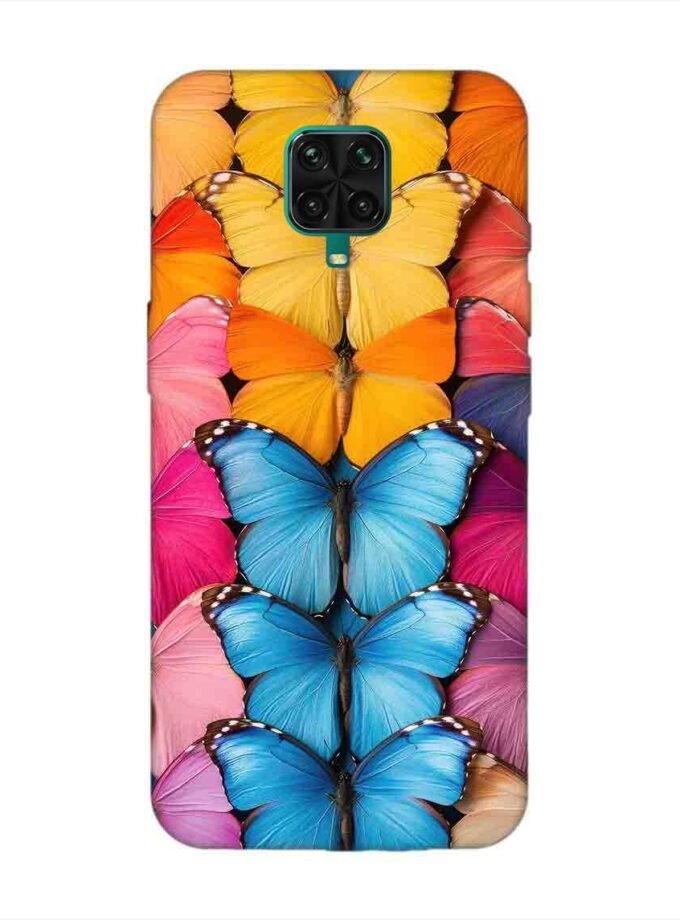 Custom Printed Case Cover for Xiaomi Redmi Note 9 Pro Max Closeup Colorful Butterfly Collection Display