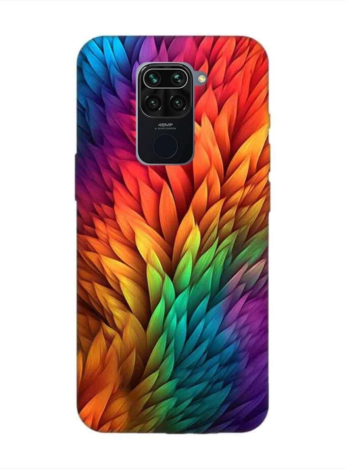 Custom Printed Case Cover for Xiaomi Redmi Note 9 Close Up Colorful Flower With Many Leaves