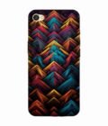 Custom Printed Case Cover for Xiaomi Redmi Y1 Lite Close Up Colorful Pattern Triangles Black Background