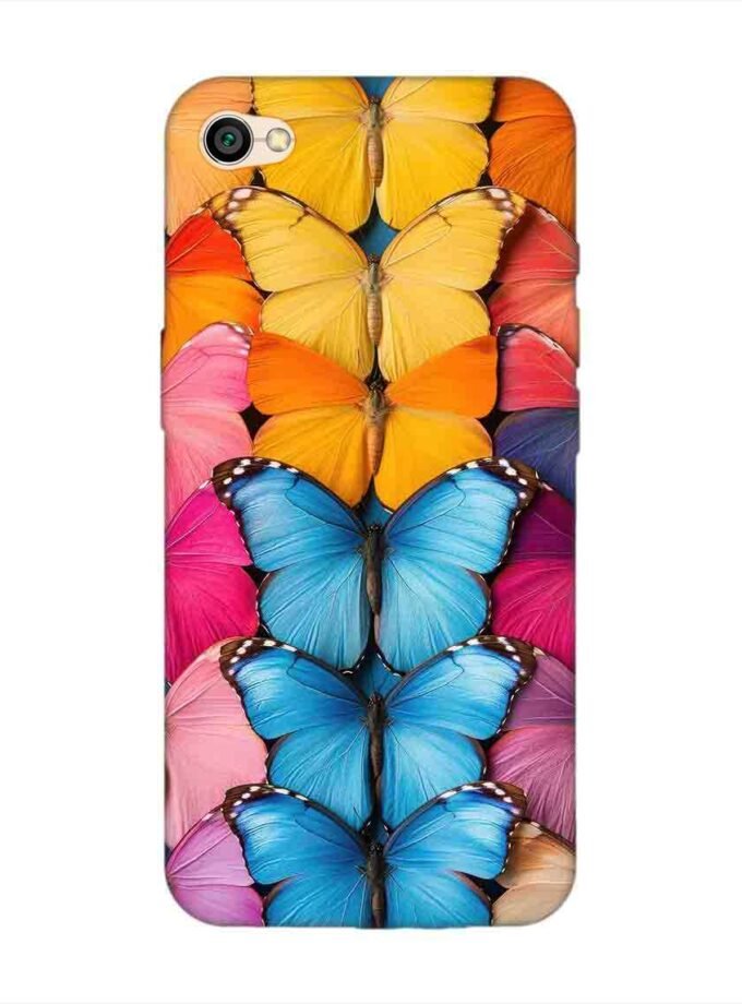 Custom Printed Case Cover for Xiaomi Redmi Y1 Lite Closeup Colorful Butterfly Collection Display