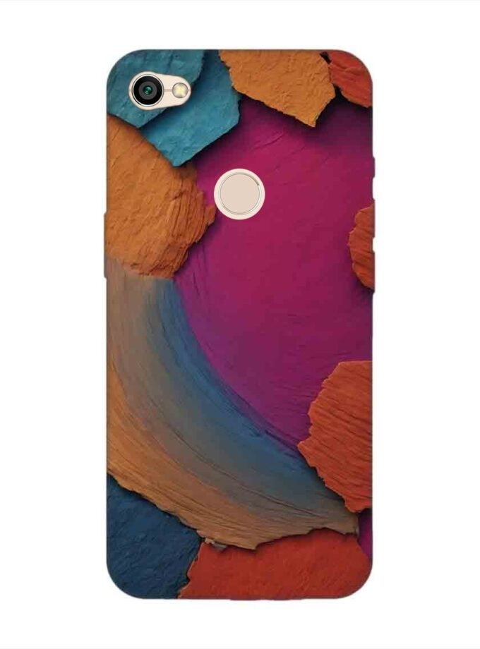 Custom Printed Case Cover for Xiaomi Redmi Y1 Closeup Color Textured Surface