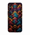 Custom Printed Case Cover for Xiaomi Redmi Y2 Close Up Colorful Pattern Triangles Black Background