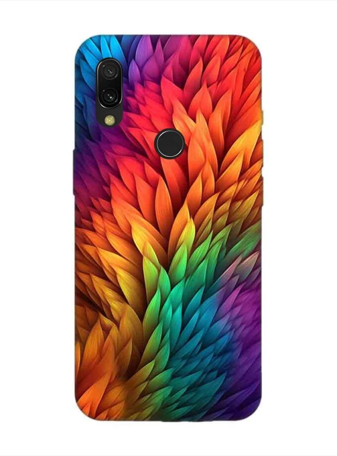 Custom Printed Case Cover for Xiaomi Redmi Y3 Close Up Colorful Flower With Many Leaves