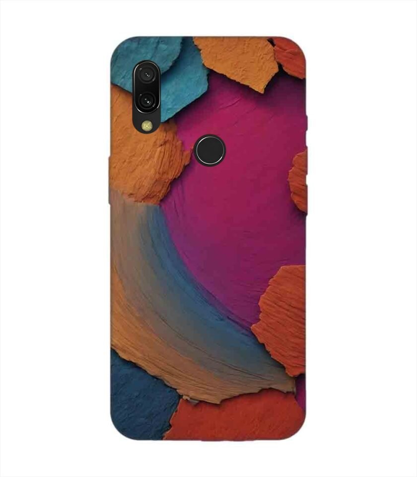 Custom Printed Case Cover for Xiaomi Redmi Y3 Closeup Color Textured Surface