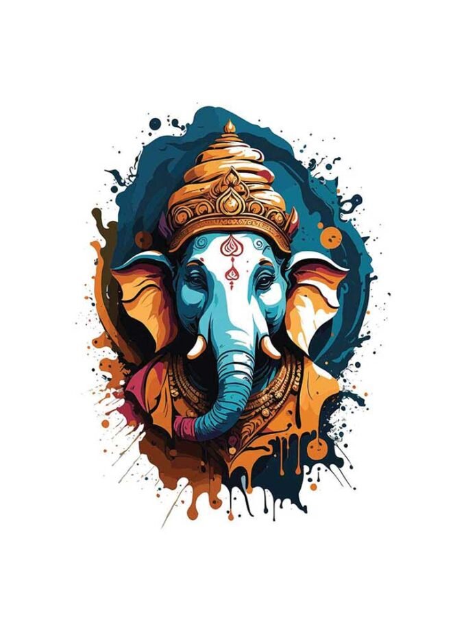 Shree Ganesh Chaturthi festival tshirt printing design
