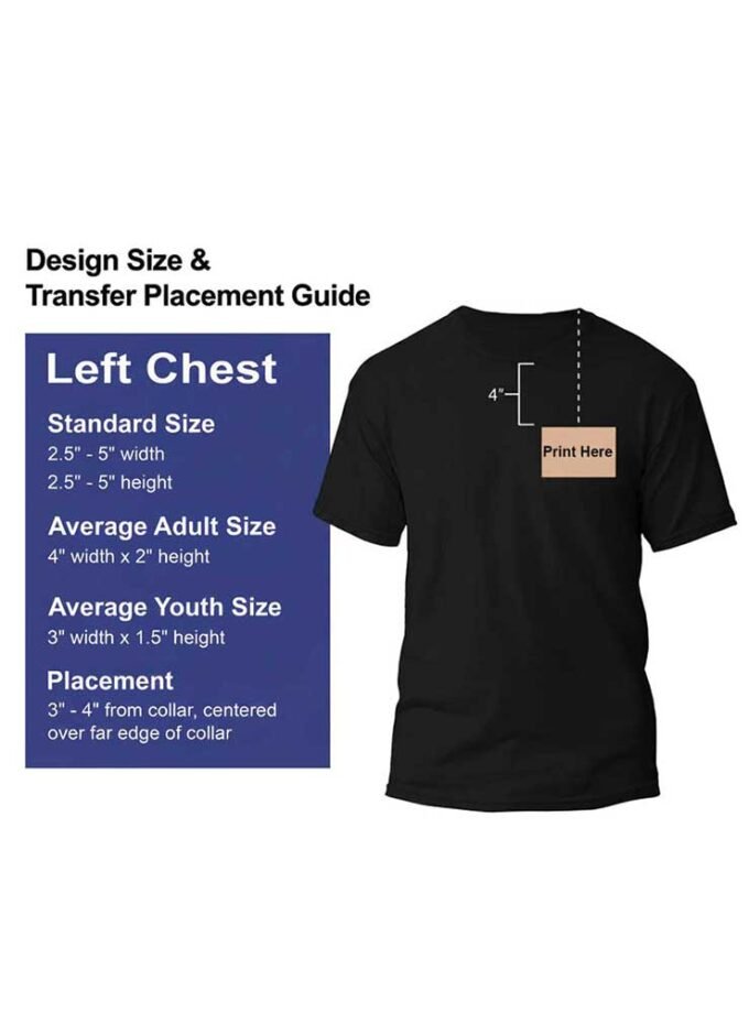 Customized T-Shirts Print Online - Left Chest T-Shirt Print